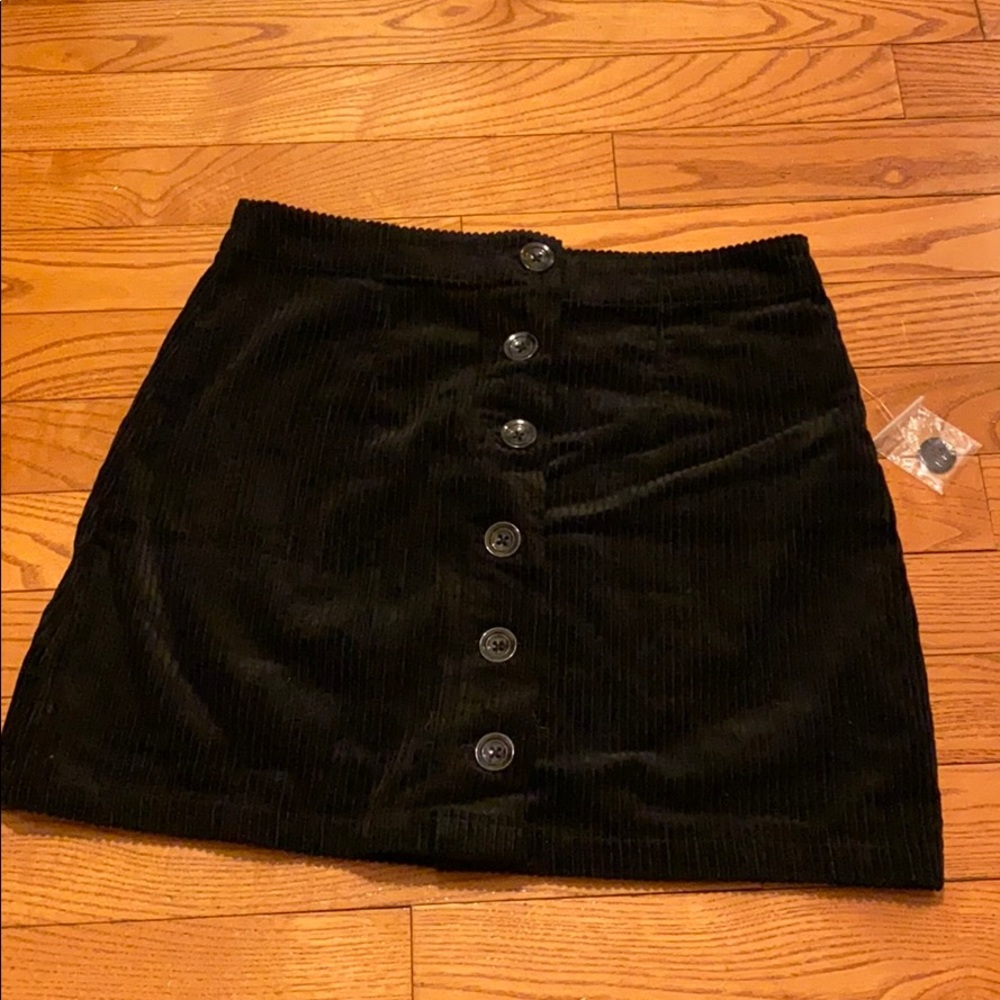 Black velvet skirt